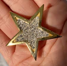 Alexis Kirk Gold Rhinestone Star Brooch Pin Rare HTF | eBay