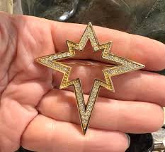 Vintage Jewelry Brooch Beautiful Star Signed Swarovski ...