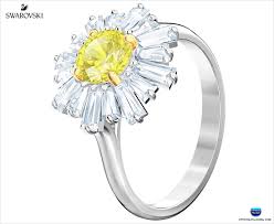 5472481 Swarovski Sunshine Ring, Yellow, Rhodium plating