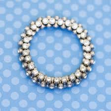 7 Inch, Vintage Stacked Rhinestones Silver Tone Elegant ...