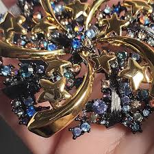 Joan Rivers Starry Night Galaxy Swirling Star Brooch Pin ...