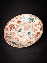 Antique Chinese Ceramic Swatow Charger - Ming Dynasty from China