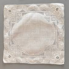 Vintage White Punch Work Hankie, White on White Pulled ...