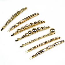 Fine Lisette Hair Clip With Twisted Pattern and Round Pearls 6.5cm - Etsy