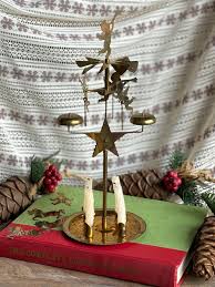 Vintage Swedish Angel Chimes with Four Un-lit Authentic