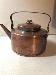 Antique Swedish Style Copper Tea Kettle Straight Spout ...