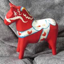 Vintage DALA HORSE – 3.9 inch split ears – Swedenstore
