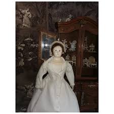 Very charming paper mache Doll Pauline in beautiful original ...