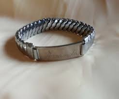 1950's Girls ID Bracelet Amanda Japan Spiedel Stretchy Silver | eBay