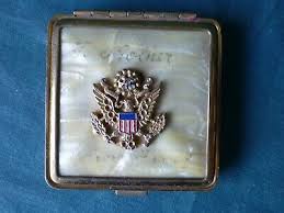 Antique Made in USA Compact with Eagle on Cover To Mother From Frank | eBay