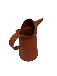 Antique Metal Red Painted 1 Quart Oil Can with Pouring Spout ...