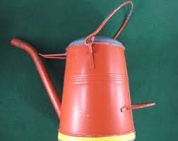 Vintage Oil Can, Galvanized and Painted // Circa 1940-50's ...