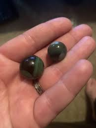 Lot of 2 Green Vintage Marbles - Medium & Regular sized | eBay