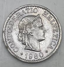 1980 Switzerland Confoederatio Helvetica 10 Rappen Coin - Etsy