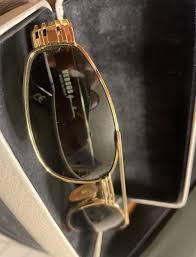 Vintage Versace Sunglasses Brown Print Gold Lion | eBay