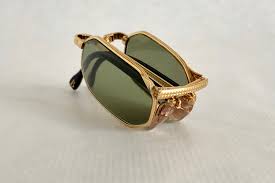 Boucheron 62810 Folding 24K Gold Plated Vintage Sunglasses ...