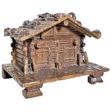 Antique Hand Carved Black Forest Rustic Cottage Jewelry or Trinket Box For Sale at 1stDibs | rustic jewelry boxes, cottage black forest, jewelry box rustic