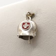 800 Silver Switzerland Swiss Cow Bell Charm Pendant ...