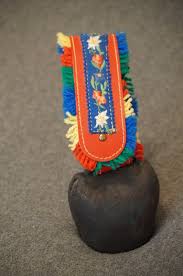Vintage Swiss Cowbell on Strap with Multicolor Fringe | eBay
