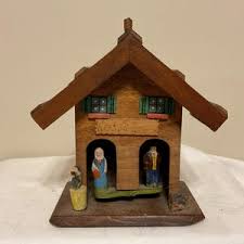1960s Vintage Weather House, Small Wooden Mountain Chalet With Moving Figures, European, Weather Ornament, 1960 Nostalgia - Etsy