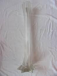 Grand Vase ancien en verre soliflore | eBay