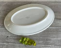 Vintage Platter Restaurant Ware Albert Pick Co. Striped Green - Etsy