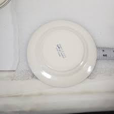 Lot Of 4 Bread & Butter White Rose Blue Carv-Kraft by Harker Pottery Cameoware | eBay