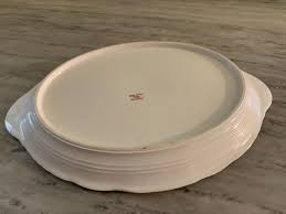 THEODOR HAVILAND LIMOGES FRANCE OVAL PLATTER PINK ROSES AND ...