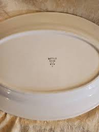 Buffalo China, 13 Inch Oval Serving Platter White With Green ...