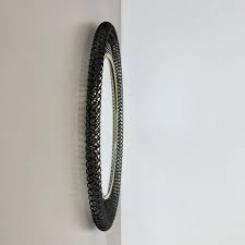 Original 34cm French Mategot Style Bauhaus Metal Wall Mirror ...