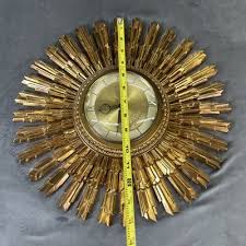 Vintage MCM Syroco Sunburst 8-day Clock 16" Not Working ...