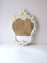 White Framed Wall Mirror in the Rococo Style | Chairish