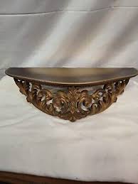 Vintage Turner Wall Shelf Hollywood Regency Large Wall Shelf Gold Gilt Ornate | eBay