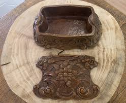 Vintage 1960's Syroco Wood Trinket Box Made In USA Syracuse ...