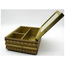 Vintage Carved Wooden Dresser Vanity Box 1920-30s Good ...