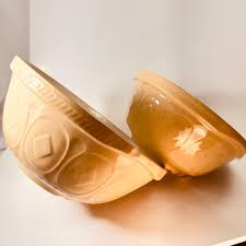 Gripstand Pottery Mixing Bowls, 1950s Pair 11" and 9.25" Tip ...