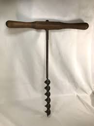 Vintage T Handle Wood Timber Auger with 1 1/4” James Swan ...