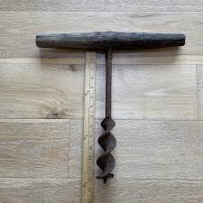 Antique 1860-1880s Primitive T Handle Wood Auger Barn ...