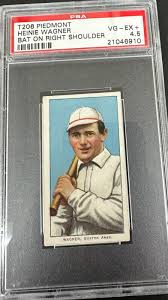 1909-11 T206 Piedmont Heinie Wagner Bat On Right Shoulder ...