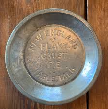 Vintage New England Flaky Crust Table Talk Pie Pan Tin Farmhouse Prairie Decor | eBay
