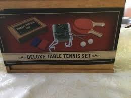 NEW Table Tennis Ping Pong Deluxe Set In Wooden Box Great Gift Idea | eBay