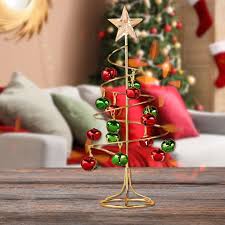Tabletop Metal Christmas Tree Wrought Iron Ornament Display ...