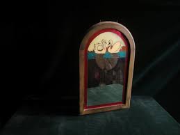 [OLD-TIME] Early Japanese hand-painted swan wall mirror hanging mirror - Shop OLD-TIME Items for Display - Pinkoi