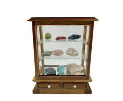 Miniature Showcase Square Back Drawer Wooden Glass Case - Shop machinojyukiyasan Storage - Pinkoi