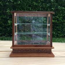 Mini Wood Cabinet Glassed Shelf Display Miniature Furniture Dollhouse | eBay