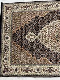 Handmade Wool & Cotton Persian Runner Rug: Medallion Design ...