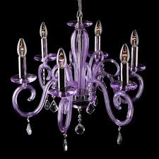 Designer 6-arm Amethyst purple crystal chandelier with ...