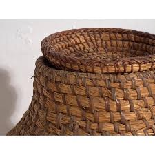 Vintage Basket with Lid, 1920 | Chairish