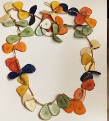 TAGUA slice multi-color necklace 37" | eBay