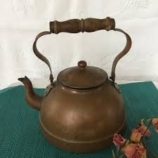 Antique Copper Tea Kettle With Wooden Fancy Bent Handle and Copper Knob on Lid. Solid Well Made Copper Tea Kettle. - Etsy